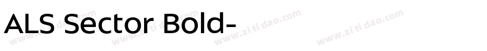 ALS Sector Bold字体转换